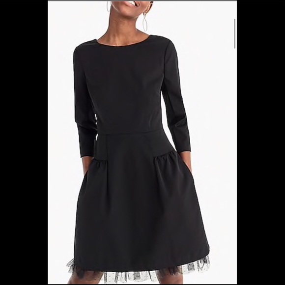 J. Crew Dresses & Skirts - J Crew L/S Sheath with tulle hem - Size 6